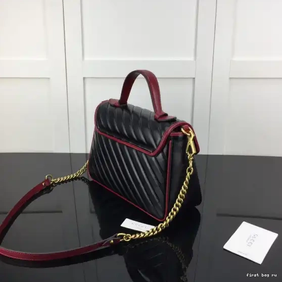 First bag ru small Gucci handle GG Marmont bag top 0525